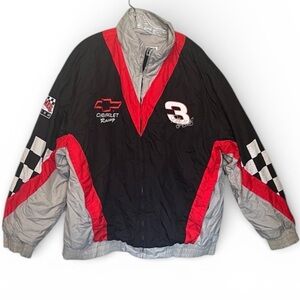 Vintage Nutmeg Chevrolet Racing Full Zip Jacket Dale Earnhardt #3, XL, red/black